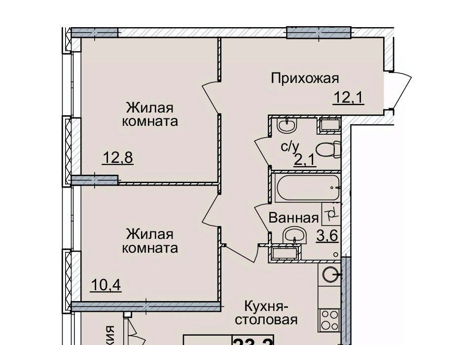 квартира г Нижний Новгород Горьковская ЖК «Горизонты Нижнего» фото 1