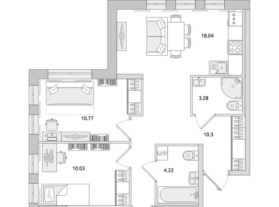 квартира р-н Всеволожский г Мурино ул Шоссе в Лаврики 53к/2 Девяткино фото 1