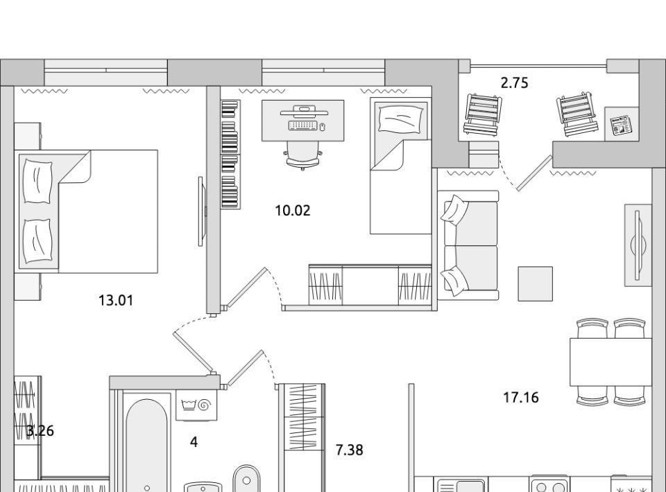 квартира р-н Всеволожский г Мурино ул Шоссе в Лаврики 53к/2 Девяткино фото 1