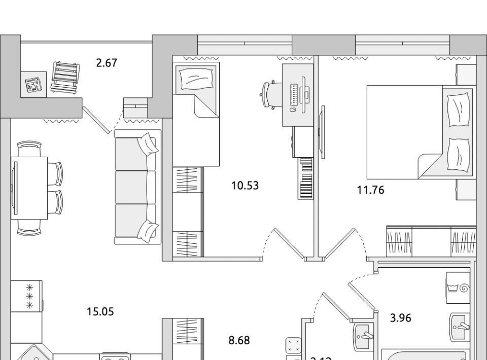 квартира р-н Всеволожский г Мурино ул Шоссе в Лаврики 53к/2 Девяткино фото 1