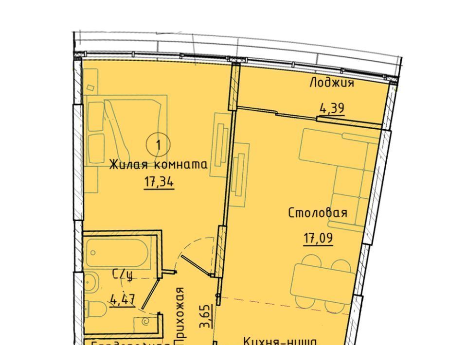 квартира г Екатеринбург Чкаловская ул Машинная 1в/2 фото 1