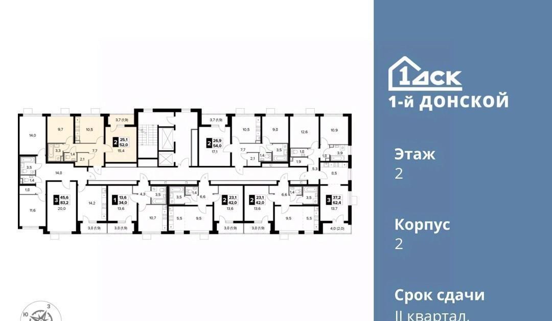 квартира городской округ Ленинский д Сапроново Домодедовская, 1-й Донской жилой комплекс фото 3