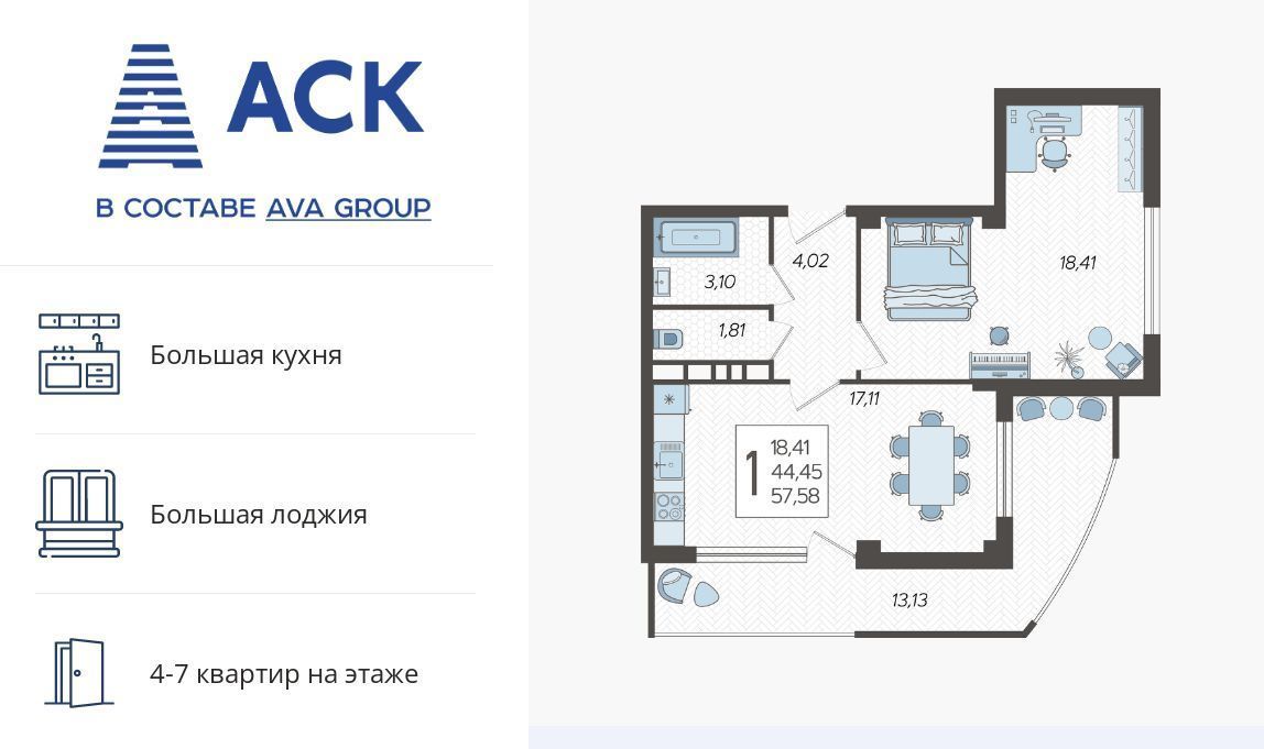 квартира г Краснодар р-н Карасунский ул Уральская 100/8 фото 1