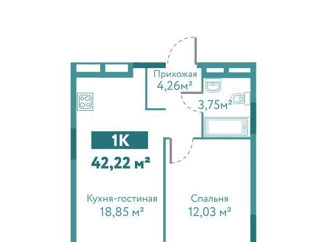 квартира г Тюмень р-н Ленинский Лесобаза ЖК «Акватория» фото 1