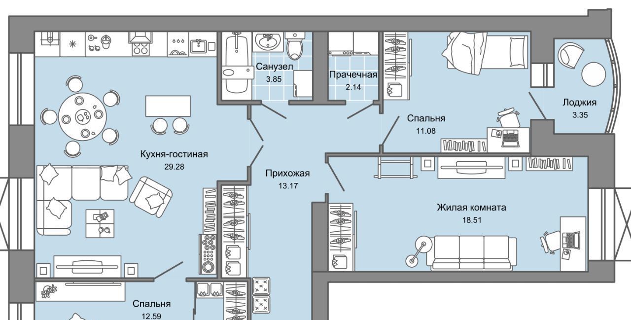 квартира г Ульяновск р-н Заволжский Новый Город 7-й кв-л, Сад жилой комплекс, 1, Дивный фото 1