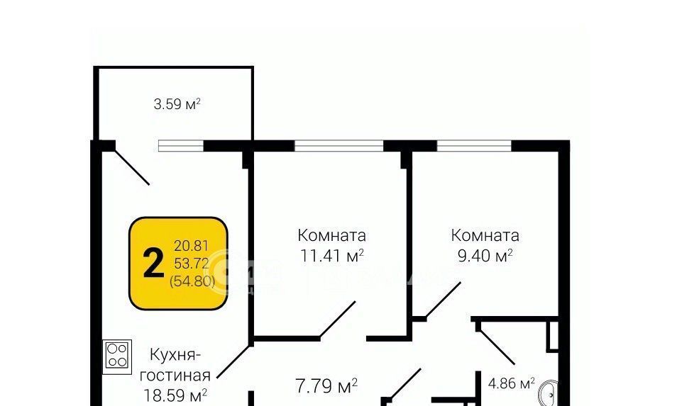 квартира г Воронеж р-н Советский ул Курчатова 26б фото 1