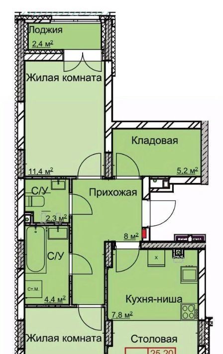 квартира г Нижний Новгород Молитовка Заречная ул Арктическая 17а фото 1