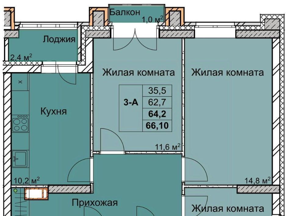 квартира г Нижний Новгород Горьковская ул 1-я Оранжерейная 24а фото 1