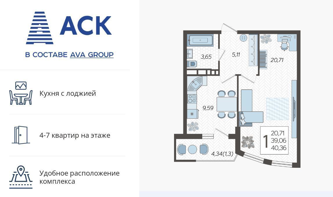 квартира г Краснодар р-н Карасунский ул Уральская 100/6 фото 1