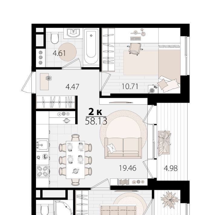 квартира г Краснодар р-н Карасунский ул Сормовская 1/3 1 фото 1