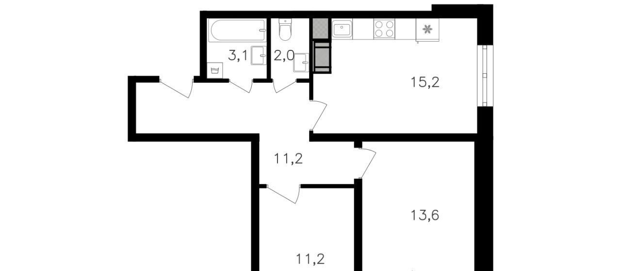 квартира г Москва ул Берзарина 2/2 поле, 32к, Октябрьское фото 1