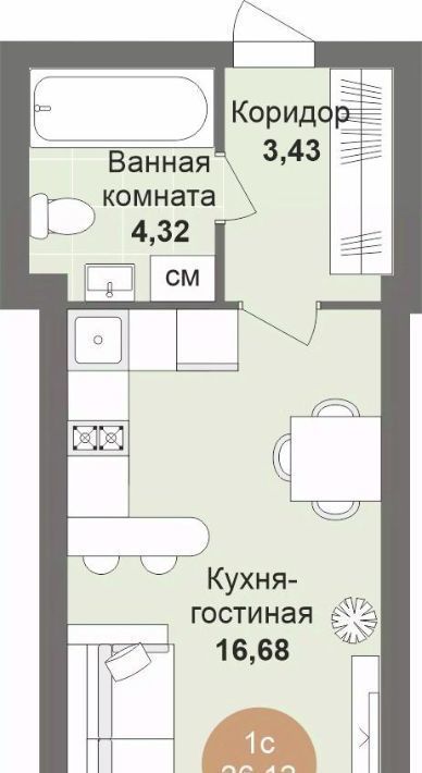 квартира г Новосибирск Студенческая Академгородок б-р Молодежи 21 фото 1