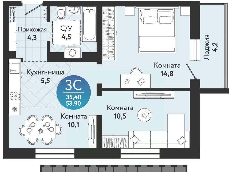 квартира г Новосибирск Студенческая Южно-Чемской жилмассив фото 1