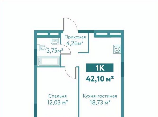 квартира г Тюмень р-н Ленинский Лесобаза ЖК «Акватория» фото 1