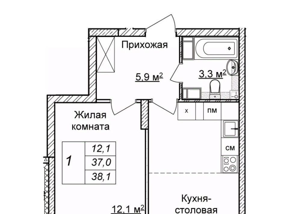 квартира г Нижний Новгород Горьковская ЖК «Новая Кузнечиха» 9 фото 1