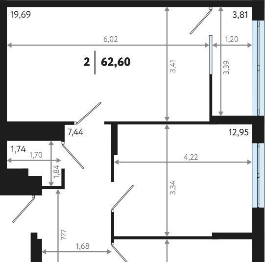 квартира г Тюмень р-н Ленинский ул Газопромысловая 1к/2 фото 2