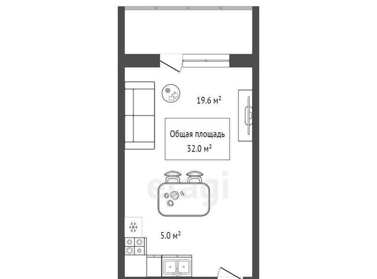 квартира г Новосибирск р-н Октябрьский ул Татьяны Снежиной 25/4 фото 24