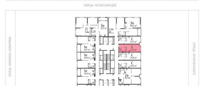 квартира г Екатеринбург Центральный Уральская ЖК «Азина 16» жилрайон фото 2