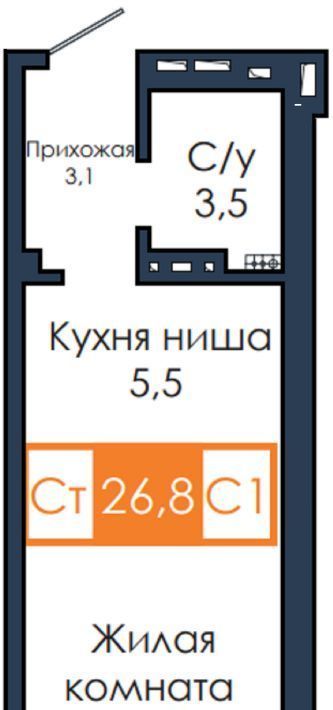 квартира г Красноярск р-н Советский Солнечный жилрайон, 5-й мкр, Енисейская Слобода жилой комплекс, 9 фото 1