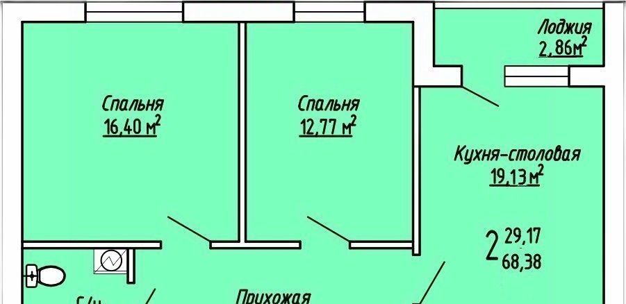 квартира р-н Рамонский с Ямное микрорайон «Рождественский» фото 1