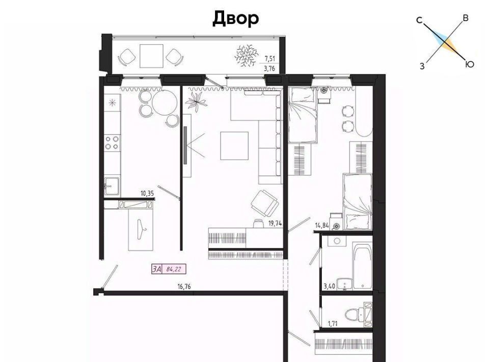 квартира г Томск р-н Октябрьский тракт Иркутский 185б фото 1