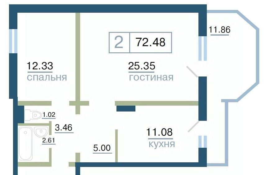 квартира г Красноярск р-н Октябрьский ЖК «Плодово-ягодный» фото 1