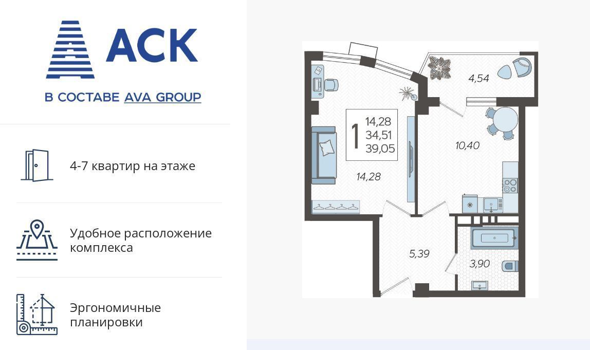 квартира г Краснодар р-н Карасунский ул Уральская 100/8 фото 1