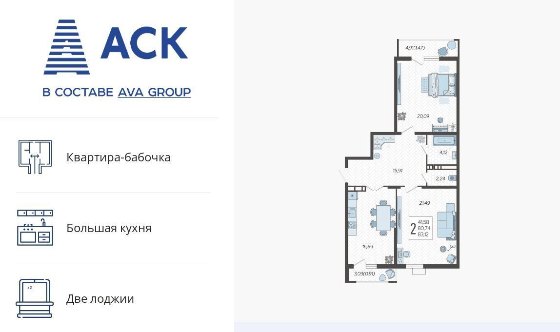 квартира г Краснодар р-н Карасунский ул Уральская 100/8 фото 1