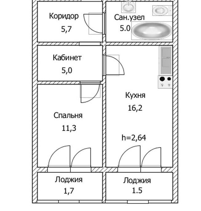 квартира г Красноярск ул Калинина 15 фото 5