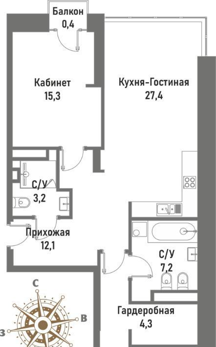 квартира г Москва метро Сокольники ул Матросская Тишина 12 фото 1