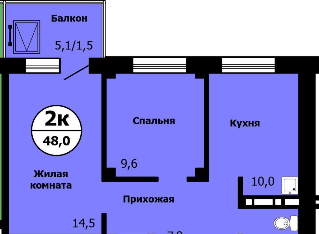 квартира г Красноярск р-н Свердловский ул Лесников 37б фото 1