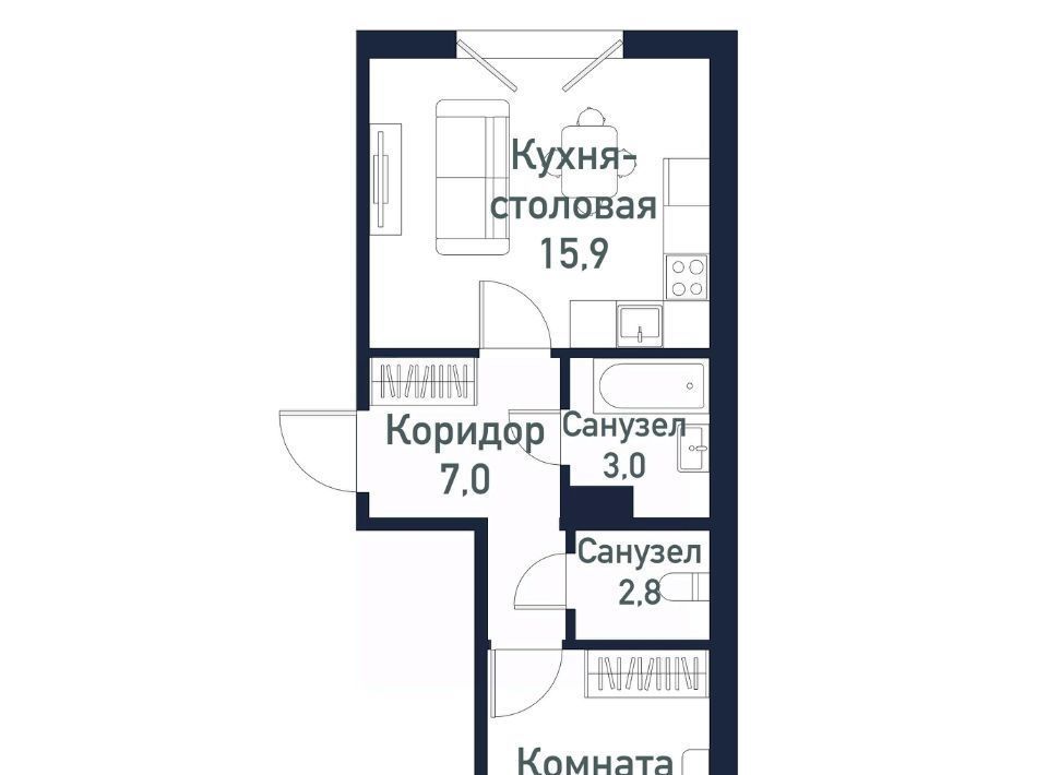 квартира р-н Сосновский п Пригородный ул Ласковая 3 Кременкульское с/пос фото 1