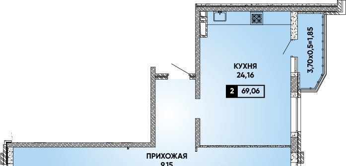 квартира г Краснодар р-н Прикубанский Достояние мкр фото 1