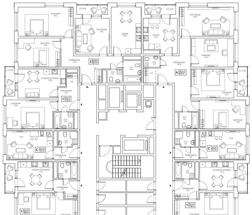 квартира г Москва метро Беговая ул Маргелова 3к/4 фото 2