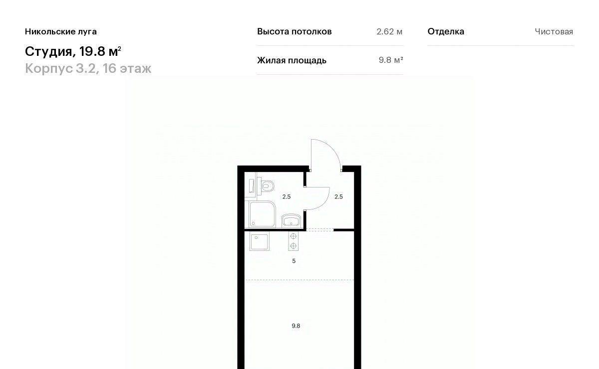 квартира г Москва метро Щербинка ЖК Никольские Луга 3/2 фото 1