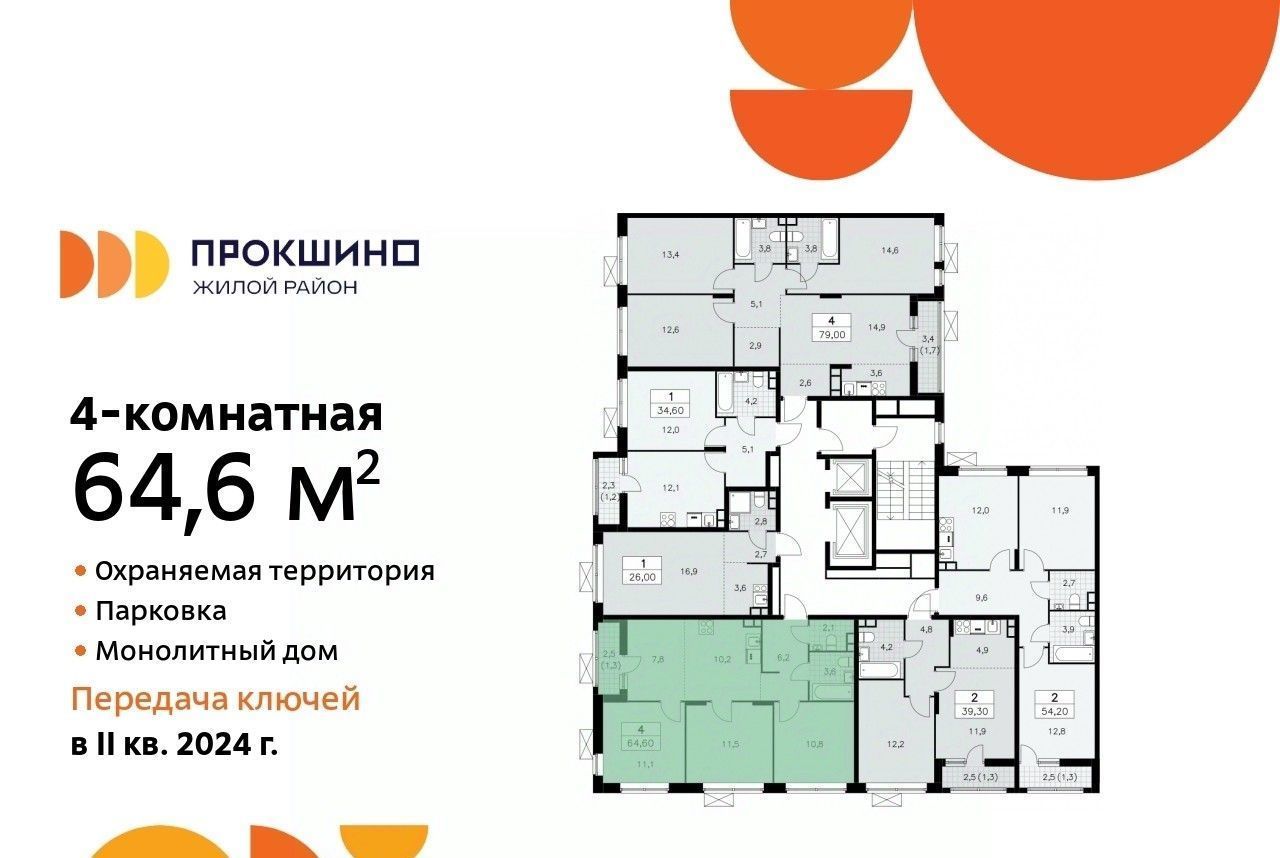 квартира г Москва п Сосенское ЖК Прокшино 6к/2 метро Прокшино фото 2