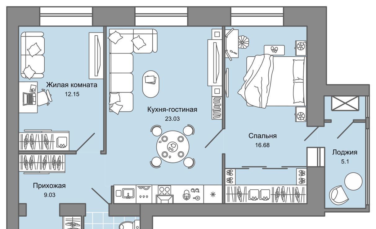 квартира г Киров р-н Ленинский ул Дмитрия Козулева 9 фото 14