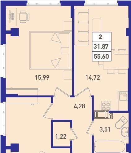 квартира р-н Всеволожский г Мурино ул Шоссе в Лаврики 95 Девяткино фото 1