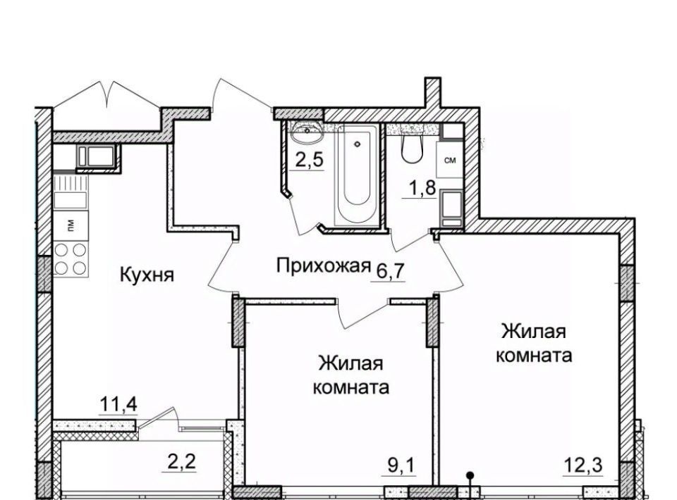 квартира г Нижний Новгород Горьковская ЖК «Новая Кузнечиха» 12 фото 1