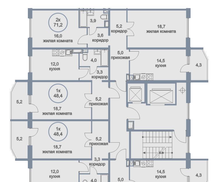 квартира г Нефтеюганск мкр 17-й 11/2 фото 2