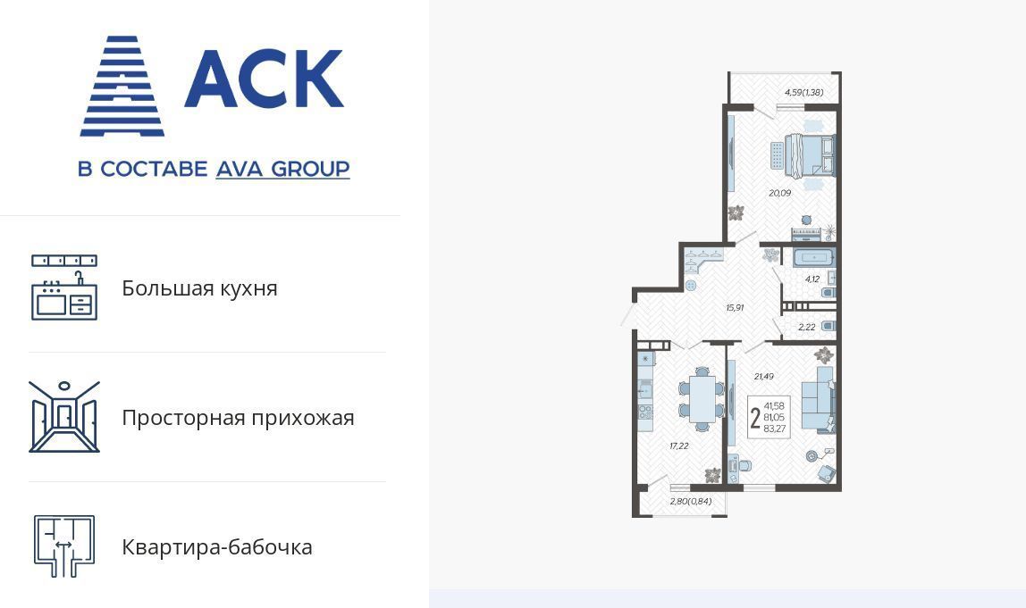 квартира г Краснодар р-н Карасунский ул Уральская 100/6 фото 1