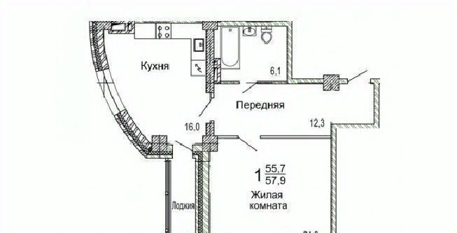 квартира г Владивосток п Трудовое ул Мандельштама 7к/1 фото 1