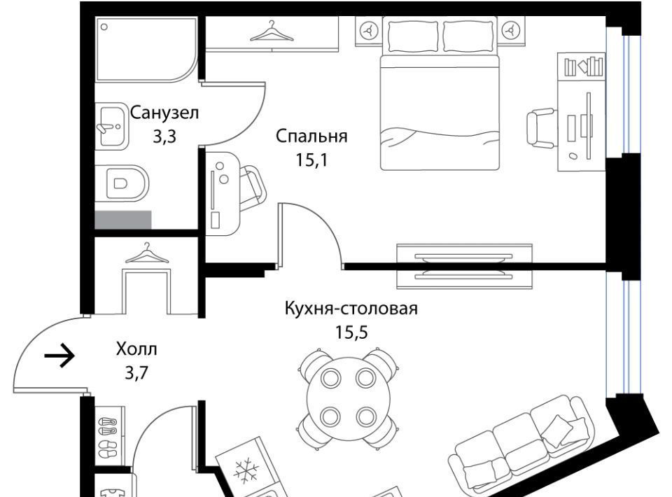 квартира р-н Ломоносовский д Ольгино Низинское с/пос, Проспект Ветеранов, Экография жилой комплекс фото 1