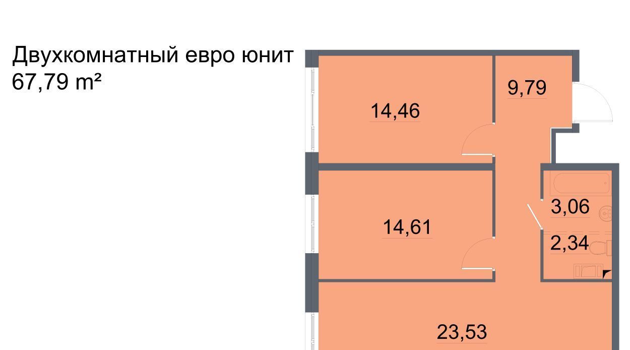 квартира г Санкт-Петербург метро Улица Дыбенко пр-кт Большевиков 3 фото 1