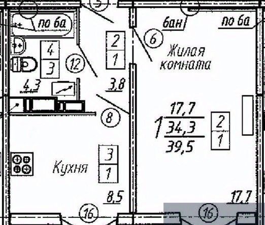 квартира р-н Новоусманский п Отрадное ул Рубиновая 17 фото 1