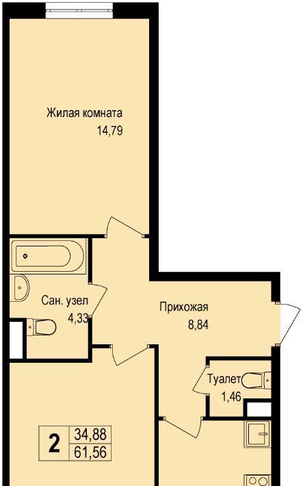 квартира г Подольск д Борисовка ул Рахманинова 12 Щербинка фото 1