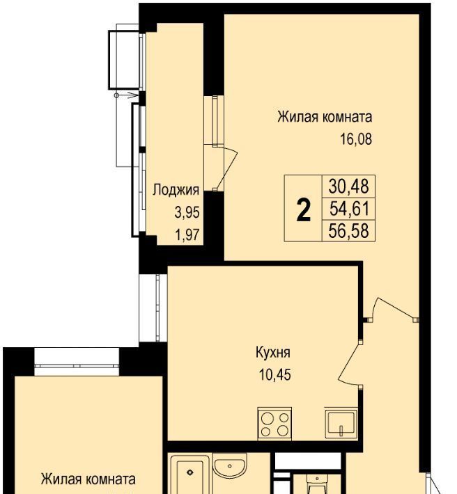 квартира г Подольск д Борисовка ул Рахманинова 13 Щербинка фото 1