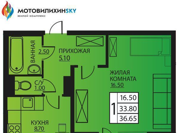 квартира г Пермь р-н Мотовилихинский ул Целинная 47б фото 1