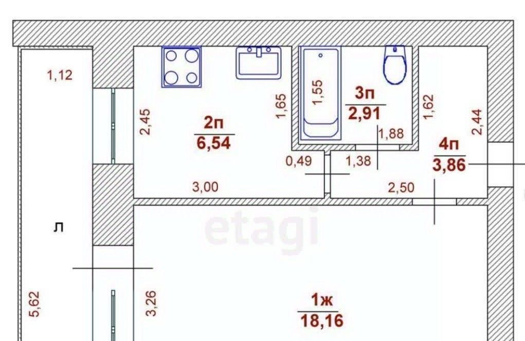 квартира г Ульяновск р-н Железнодорожный ул Кольцевая 20 фото 23