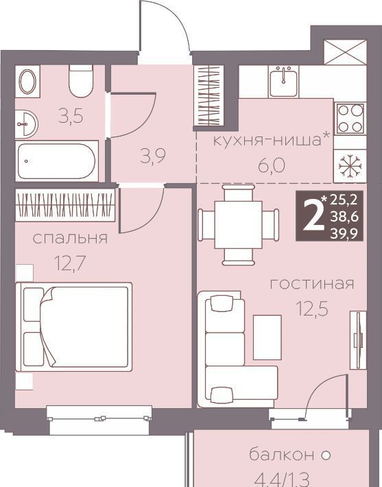 квартира г Пермь р-н Мотовилихинский ул Серебристая 18 фото 1